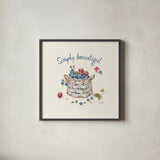 Summer Garden XIV by Lisa Audit. Shown in a sleek black glass frame for a contemporary gallery look. Available as an archival giclee rolled canvas, fine art paper, or poster print. SKU 54233a.