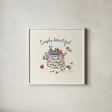 Summer Garden XIV by Lisa Audit. Shown in a crisp white glass frame for a clean and minimalist style. Available as an archival giclee rolled canvas, fine art paper, or poster print. SKU 54233a.
