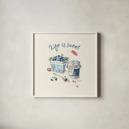 Summer Garden XVI by Lisa Audit. Shown in a crisp white glass frame for a clean and minimalist style. Available as an archival giclee rolled canvas, fine art paper, or poster print. SKU 54235a.