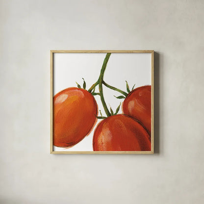 Tasty on White by Lisa Audit. Shown in a natural wood glass frame for a timeless modern aesthetic. Available as an archival giclee rolled canvas, fine art paper, or poster print. SKU 68123a.