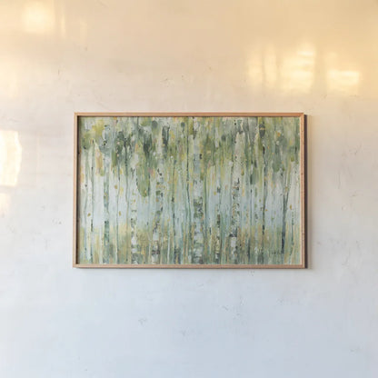 The Forest I by Lisa Audit. shown as a paper print in a natural frame. Available as a archival giclee rolled canvas, fine art paper, or poster print. SKU 28755i.