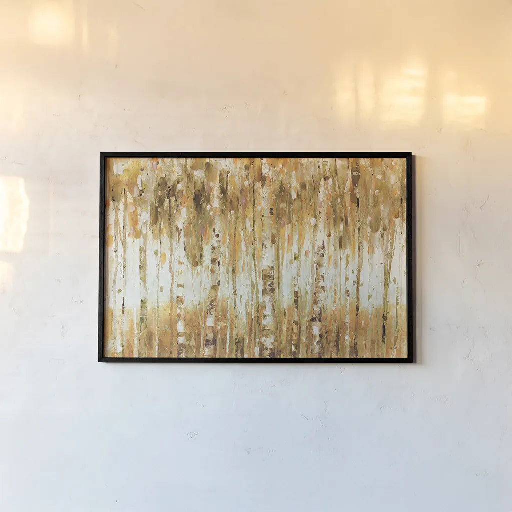 The Forest I Fall by Lisa Audit. shown as a paper print in a black flame. Available as a archival giclee rolled canvas, fine art paper, or poster print. SKU 28786i.