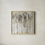The Forest II Neutral by Lisa Audit. Shown in a natural wood glass frame for a timeless modern aesthetic. Available as an archival giclee rolled canvas, fine art paper, or poster print. SKU 41340a.