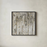 The Forest III Neutral by Lisa Audit. Shown in a sleek black glass frame for a contemporary gallery look. Available as an archival giclee rolled canvas, fine art paper, or poster print. SKU 41341a.