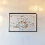 Time to Share I by Lisa Audit. shown as a paper print in a black flame. Available as a archival giclee rolled canvas, fine art paper, or poster print. SKU 53988i.