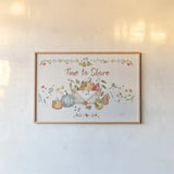 Time to Share I by Lisa Audit. shown as a paper print in a natural frame. Available as a archival giclee rolled canvas, fine art paper, or poster print. SKU 53988i.