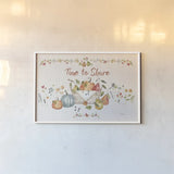 Time to Share I by Lisa Audit. shown as a paper print in a white frame. Available as a archival giclee rolled canvas, fine art paper, or poster print. SKU 53988i.