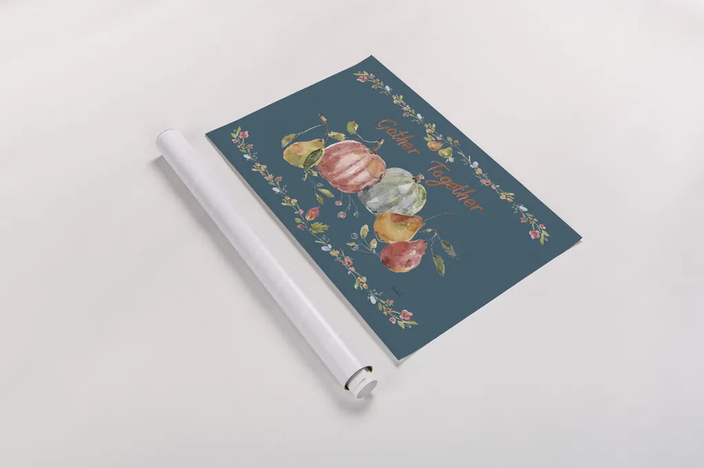 Time to Share II Blue by Lisa Audit. shown as a rolled paper print. Available as archival giclee rolled canvas, fine art paper, or poster print. SKU 53998i.