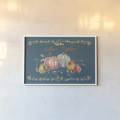 Time to Share II Blue by Lisa Audit. shown as a paper print in a white frame. Available as a archival giclee rolled canvas, fine art paper, or poster print. SKU 53998i.