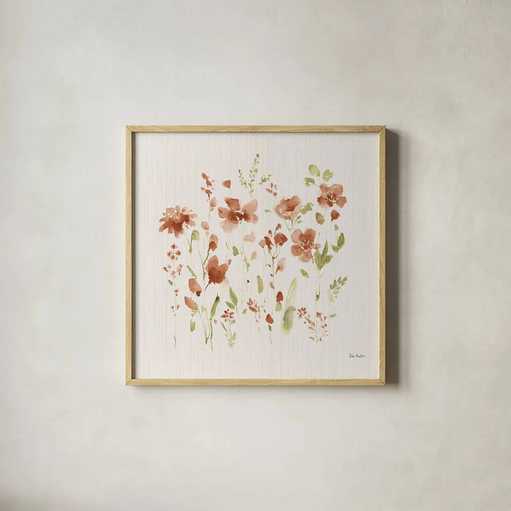 Time to Share VIII Spice by Lisa Audit. Shown in a natural wood glass frame for a timeless modern aesthetic. Available as an archival giclee rolled canvas, fine art paper, or poster print. SKU 57580a.