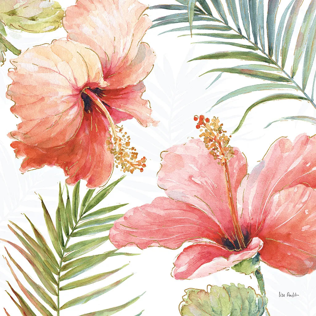 Tropical Blush II by Lisa Audit. SKU 29007a. Archival Giclee Fine art print for wall decor.