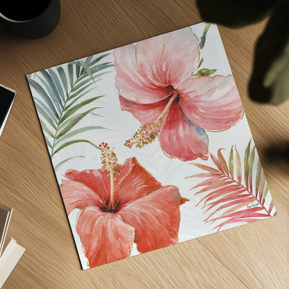 Tropical Blush III by Lisa Audit. Shown as a detailed flat fine art print, highlighting archival giclee quality. Available as an archival giclee rolled canvas, fine art paper, or poster print. SKU 29008a.