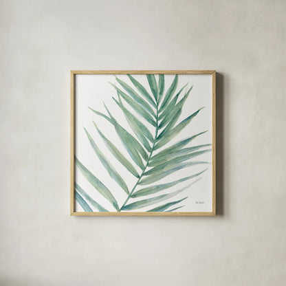 Tropical Blush IX BG by Lisa Audit. Shown in a natural wood glass frame for a timeless modern aesthetic. Available as an archival giclee rolled canvas, fine art paper, or poster print. SKU 56373a.