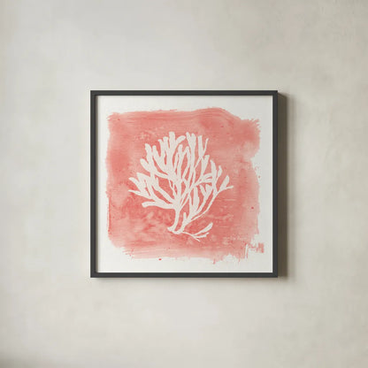 Water Coral Cove III by Lisa Audit. Shown in a sleek black glass frame for a contemporary gallery look. Available as an archival giclee rolled canvas, fine art paper, or poster print. SKU 55931a.