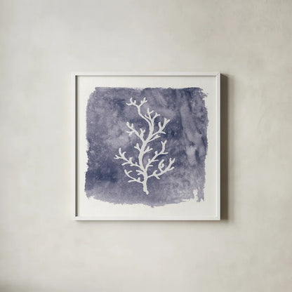 Water Coral Cove IV by Lisa Audit. Shown in a crisp white glass frame for a clean and minimalist style. Available as an archival giclee rolled canvas, fine art paper, or poster print. SKU 55932a.