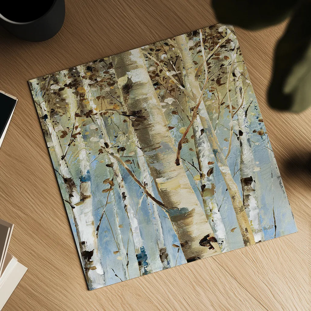 White Forest III by Lisa Audit. Shown as a detailed flat fine art print, highlighting archival giclee quality. Available as an archival giclee rolled canvas, fine art paper, or poster print. SKU 21271a.