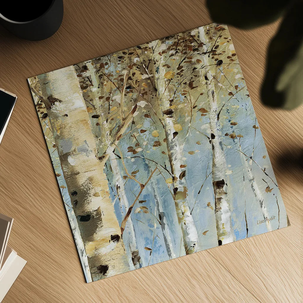 White Forest IV by Lisa Audit. Shown as a detailed flat fine art print, highlighting archival giclee quality. Available as an archival giclee rolled canvas, fine art paper, or poster print. SKU 21272a.