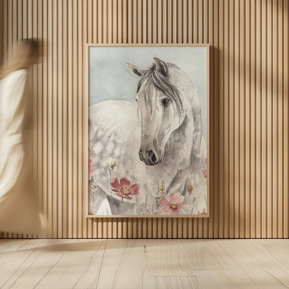 Wild Horses I Crop by Lisa Audit. shown as over sized large wall art. Available as an archival giclee rolled canvas, fine art paper, or poster print. SKU 37942h.