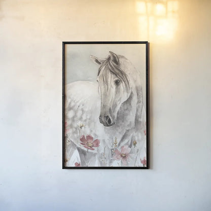 Wild Horses I Crop by Lisa Audit. shown as a paper print in a black flame. Available as a archival giclee rolled canvas, fine art paper, or poster print. SKU 37942h.