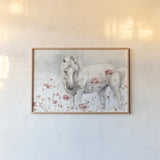 Wild Horses II by Lisa Audit. shown as a paper print in a natural frame. Available as a archival giclee rolled canvas, fine art paper, or poster print. SKU 37943i.