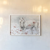 Wild Horses II by Lisa Audit. shown as a paper print in a white frame. Available as a archival giclee rolled canvas, fine art paper, or poster print. SKU 37943i.