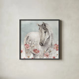 Wild Horses IV by Lisa Audit. Shown in a sleek black glass frame for a contemporary gallery look. Available as an archival giclee rolled canvas, fine art paper, or poster print. SKU 37945a.