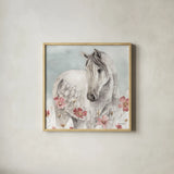 Wild Horses IV by Lisa Audit. Shown in a natural wood glass frame for a timeless modern aesthetic. Available as an archival giclee rolled canvas, fine art paper, or poster print. SKU 37945a.