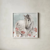 Wild Horses IV by Lisa Audit. Shown in a crisp white glass frame for a clean and minimalist style. Available as an archival giclee rolled canvas, fine art paper, or poster print. SKU 37945a.