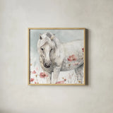 Wild Horses V by Lisa Audit. Shown in a natural wood glass frame for a timeless modern aesthetic. Available as an archival giclee rolled canvas, fine art paper, or poster print. SKU 37946a.