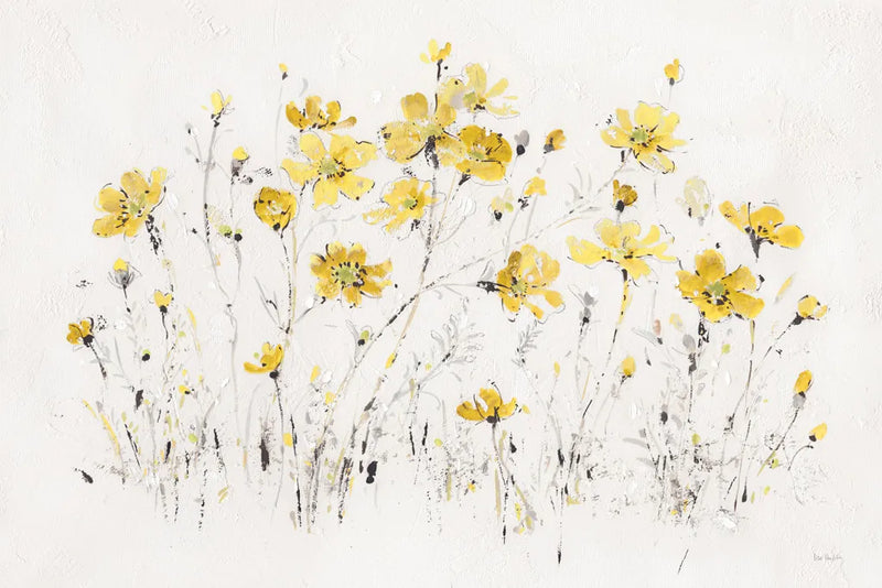 Wildflowers I Bright Yellow by Lisa Audit. SKU 48709i. Archival Giclee Fine art print for wall decor.