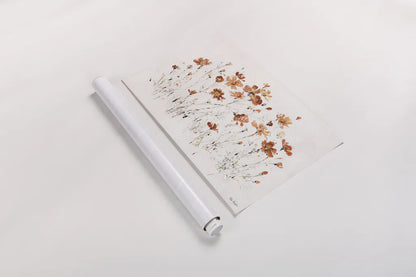 Wildflowers I Orange by Lisa Audit. shown as a rolled paper print. Available as archival giclee rolled canvas, fine art paper, or poster print. SKU 37428i.