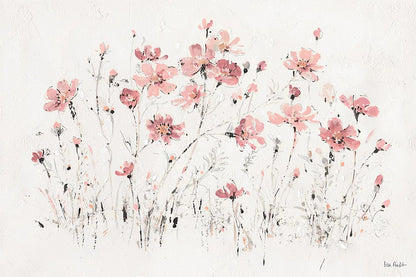 Wildflowers I Pink by Lisa Audit. SKU 37431i. Archival Giclee Fine art print for wall decor.