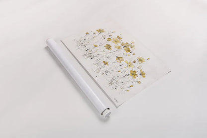 Wildflowers I Yellow by Lisa Audit. shown as a rolled paper print. Available as archival giclee rolled canvas, fine art paper, or poster print. SKU 37437i.