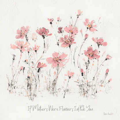 Wildflowers III Pink Mothers by Lisa Audit. SKU 41678a. Archival Giclee Fine art print for wall decor.