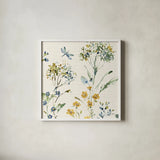 Zest of Happy II by Lisa Audit. Shown in a crisp white glass frame for a clean and minimalist style. Available as an archival giclee rolled canvas, fine art paper, or poster print. SKU 51810a.
