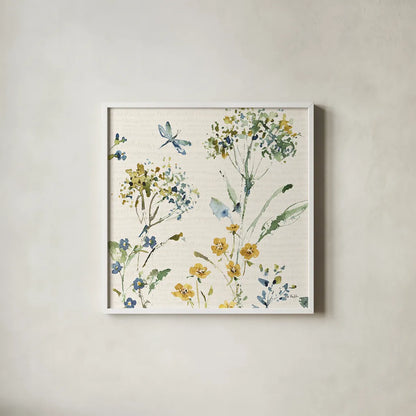 Zest of Happy II by Lisa Audit. Shown in a crisp white glass frame for a clean and minimalist style. Available as an archival giclee rolled canvas, fine art paper, or poster print. SKU 51810a.