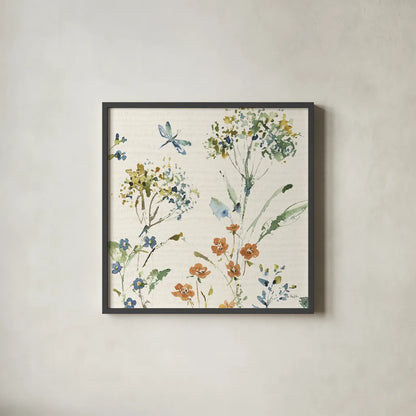 Zest of Happy II Rust by Lisa Audit. Shown in a sleek black glass frame for a contemporary gallery look. Available as an archival giclee rolled canvas, fine art paper, or poster print. SKU 60297a.