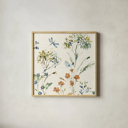 Zest of Happy II Rust by Lisa Audit. Shown in a natural wood glass frame for a timeless modern aesthetic. Available as an archival giclee rolled canvas, fine art paper, or poster print. SKU 60297a.