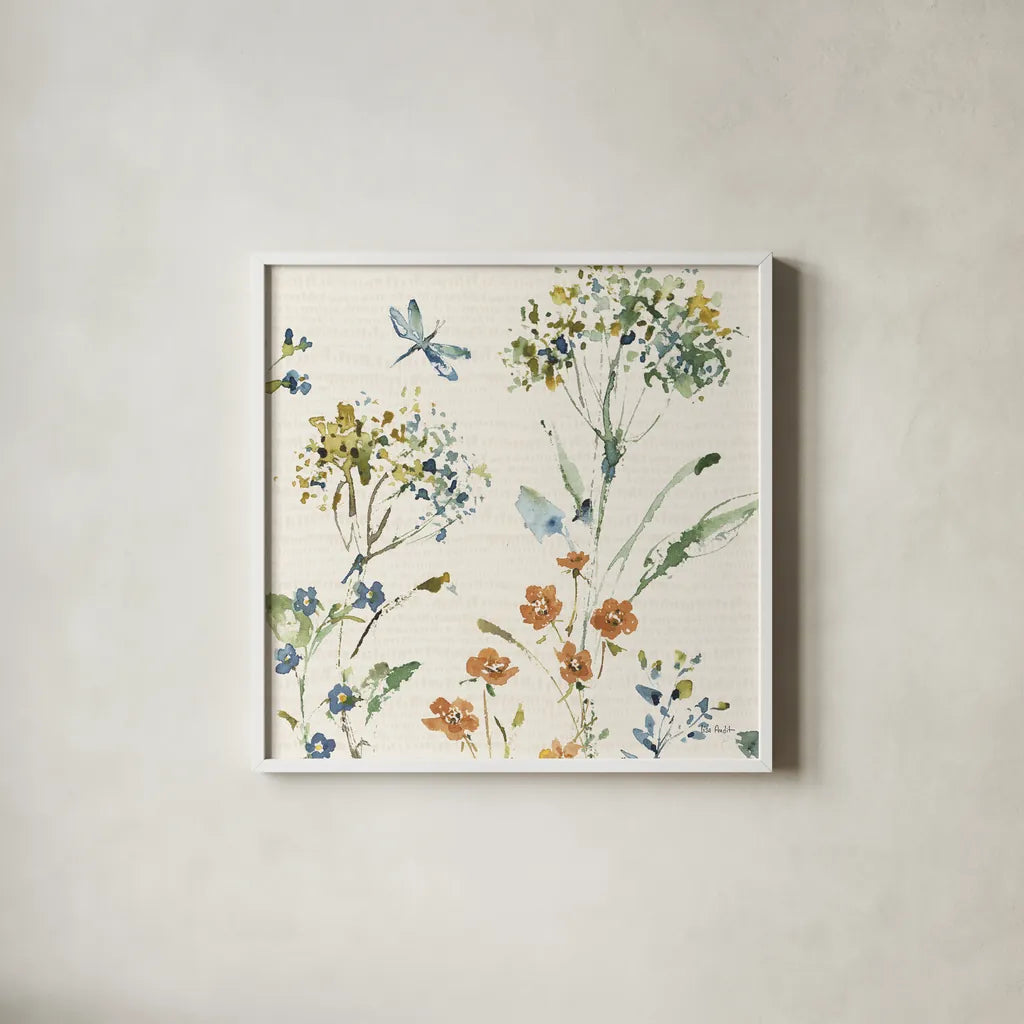 Zest of Happy II Rust by Lisa Audit. Shown in a crisp white glass frame for a clean and minimalist style. Available as an archival giclee rolled canvas, fine art paper, or poster print. SKU 60297a.