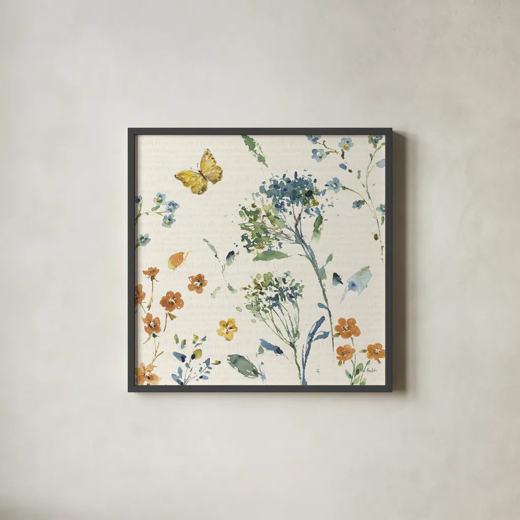 Zest of Happy III Rust by Lisa Audit. Shown in a sleek black glass frame for a contemporary gallery look. Available as an archival giclee rolled canvas, fine art paper, or poster print. SKU 60298a.