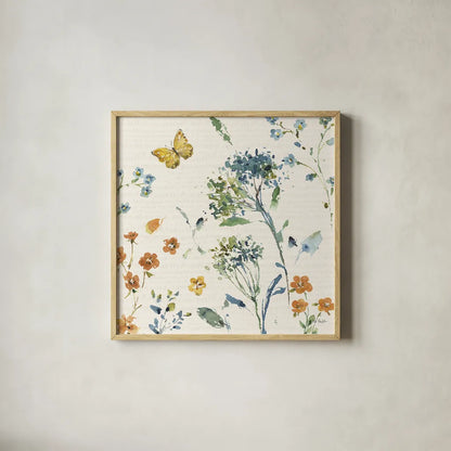 Zest of Happy III Rust by Lisa Audit. Shown in a natural wood glass frame for a timeless modern aesthetic. Available as an archival giclee rolled canvas, fine art paper, or poster print. SKU 60298a.