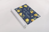 Zest of Happy IV Blue by Lisa Audit. shown as a rolled paper print. Available as archival giclee rolled canvas, fine art paper, or poster print. SKU 51817i.