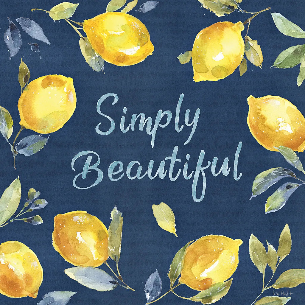 Zest of Happy V Blue by Lisa Audit. SKU 51818a. Archival Giclee Fine art print for wall decor.