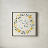 Zest of Happy VII by Lisa Audit. Shown in a sleek black glass frame for a contemporary gallery look. Available as an archival giclee rolled canvas, fine art paper, or poster print. SKU 51815a.