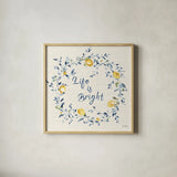 Zest of Happy VIII by Lisa Audit. Shown in a natural wood glass frame for a timeless modern aesthetic. Available as an archival giclee rolled canvas, fine art paper, or poster print. SKU 51816a.