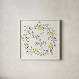Zest of Happy VIII by Lisa Audit. Shown in a crisp white glass frame for a clean and minimalist style. Available as an archival giclee rolled canvas, fine art paper, or poster print. SKU 51816a.