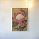 Bloomed by Mackenzie Nelson. shown as a paper print in a white frame. Available as a archival giclee rolled canvas, fine art paper, or poster print. SKU 102594h.