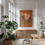 Divine by Mackenzie Nelson. shown as a print in a natural wood frame in a dining room. Available as a archival giclee rolled canvas, fine art paper, or poster print. SKU 102597h.