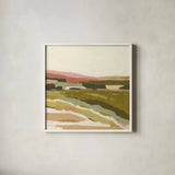 Petit View I by Mackenzie Nelson. Shown in a crisp white glass frame for a clean and minimalist style. Available as an archival giclee rolled canvas, fine art paper, or poster print. SKU 102587a.