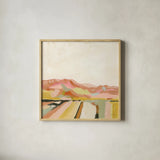 Petit View II by Mackenzie Nelson. Shown in a natural wood glass frame for a timeless modern aesthetic. Available as an archival giclee rolled canvas, fine art paper, or poster print. SKU 102588a.